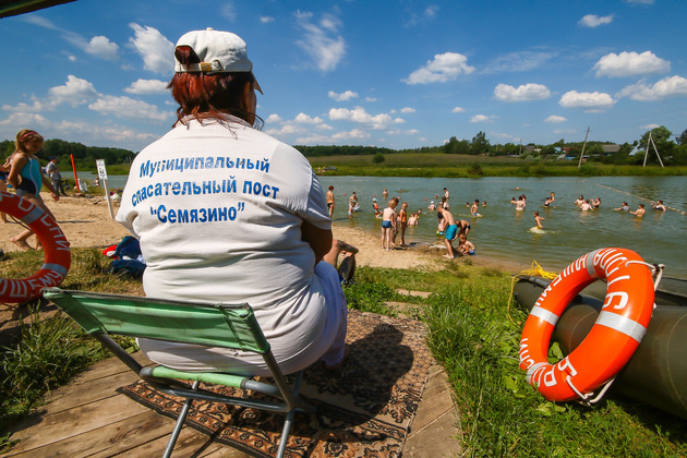 Пляж на содышке во владимире